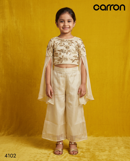 Fawn Colour Plazo Set(GE-GPZS_4102)