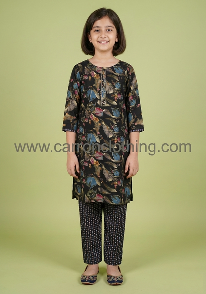 Black Colour Kurti Set (GC-GKUS_4355)