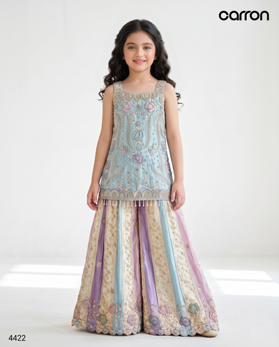 Sky Blue Colour Plazo Set(GE-GPZS_4422)