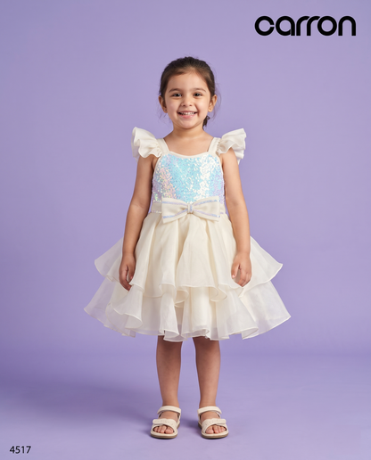 Cream Colour Party Frock(GE-GFRP_4517)
