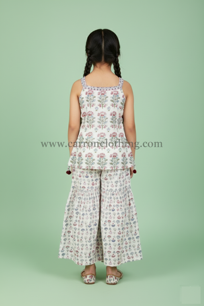 White Colour Gharara Set(GE-GGHS_4913)