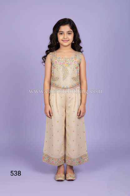 Chickoo Colour Plazo Set(GE-GPZS_538)