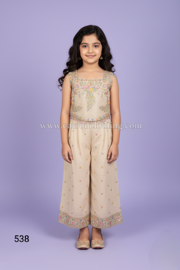 Chickoo Colour Plazo Set(GE-GPZS_538)