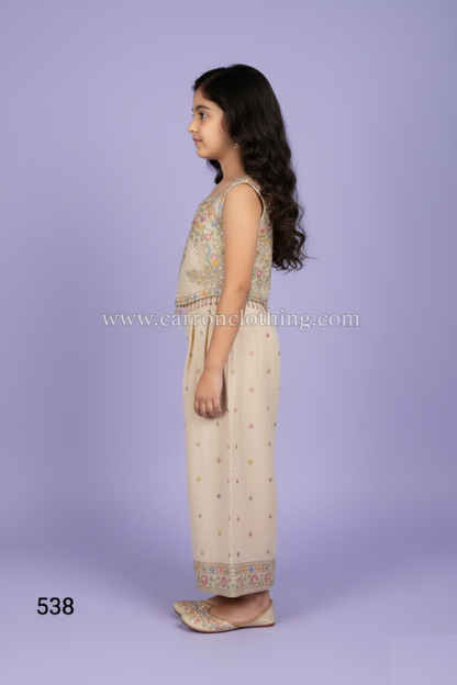 Chickoo Colour Plazo Set(GE-GPZS_538)