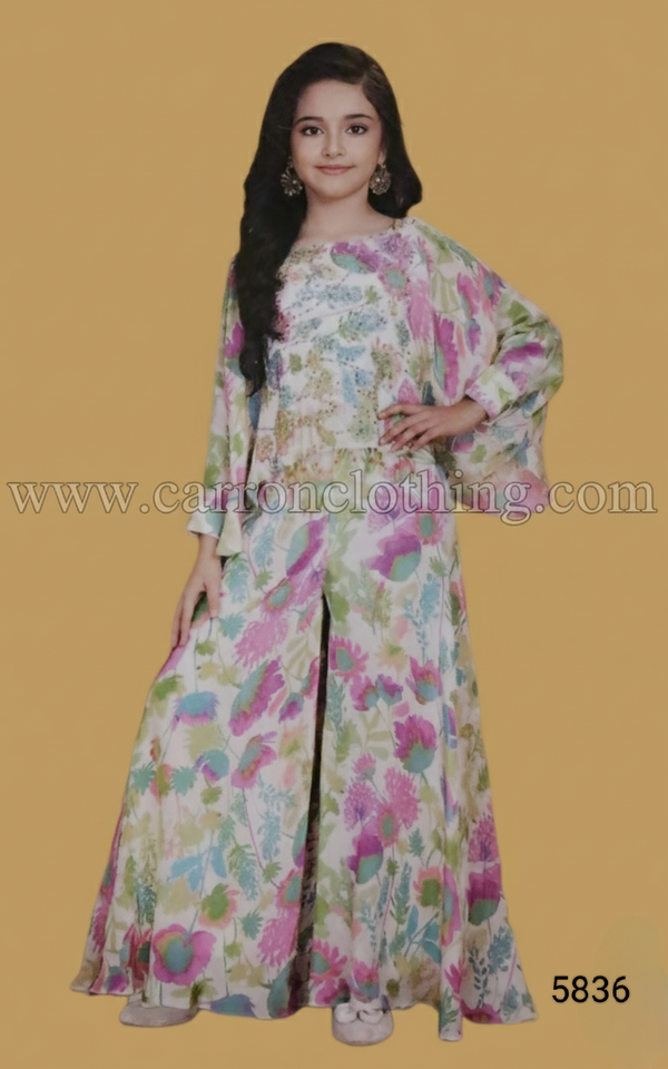 Cream Colour Plazo Set(GE-GPZS_5836)