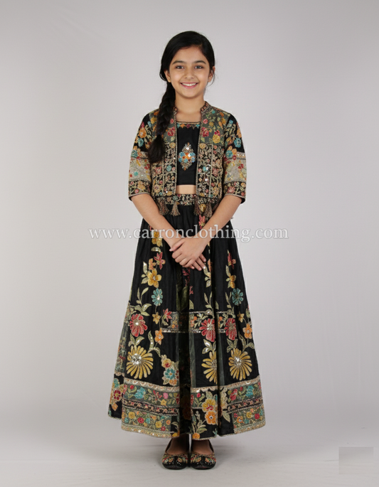 Black Colour Ghaghra Choli(GE-GGHC_5878)