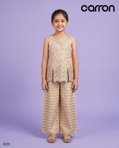 Cream Colour Plazo Set(GE-GPZS_6211)