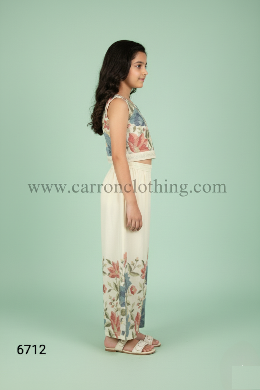 Cream Colour Plazo Set(GE-GPZS_6712)