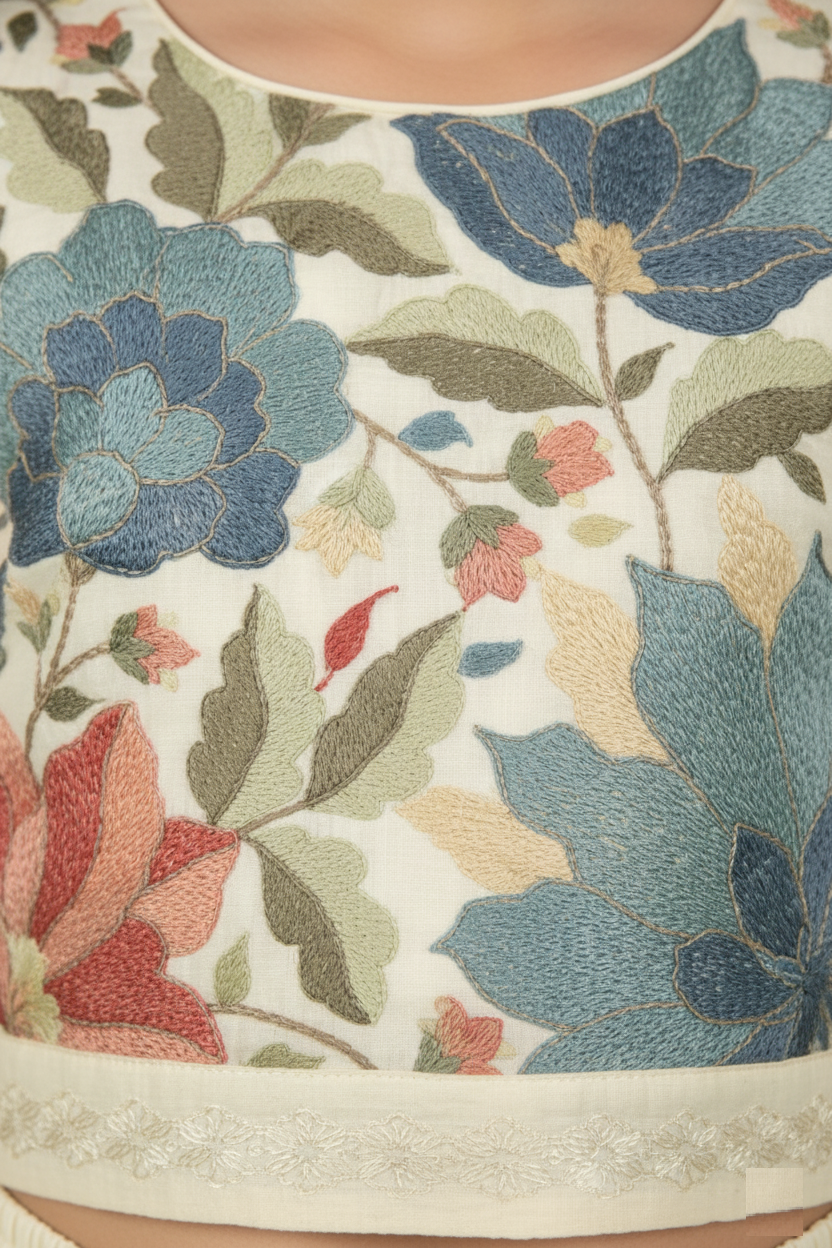 Cream Colour Plazo Set(GE-GPZS_6712)