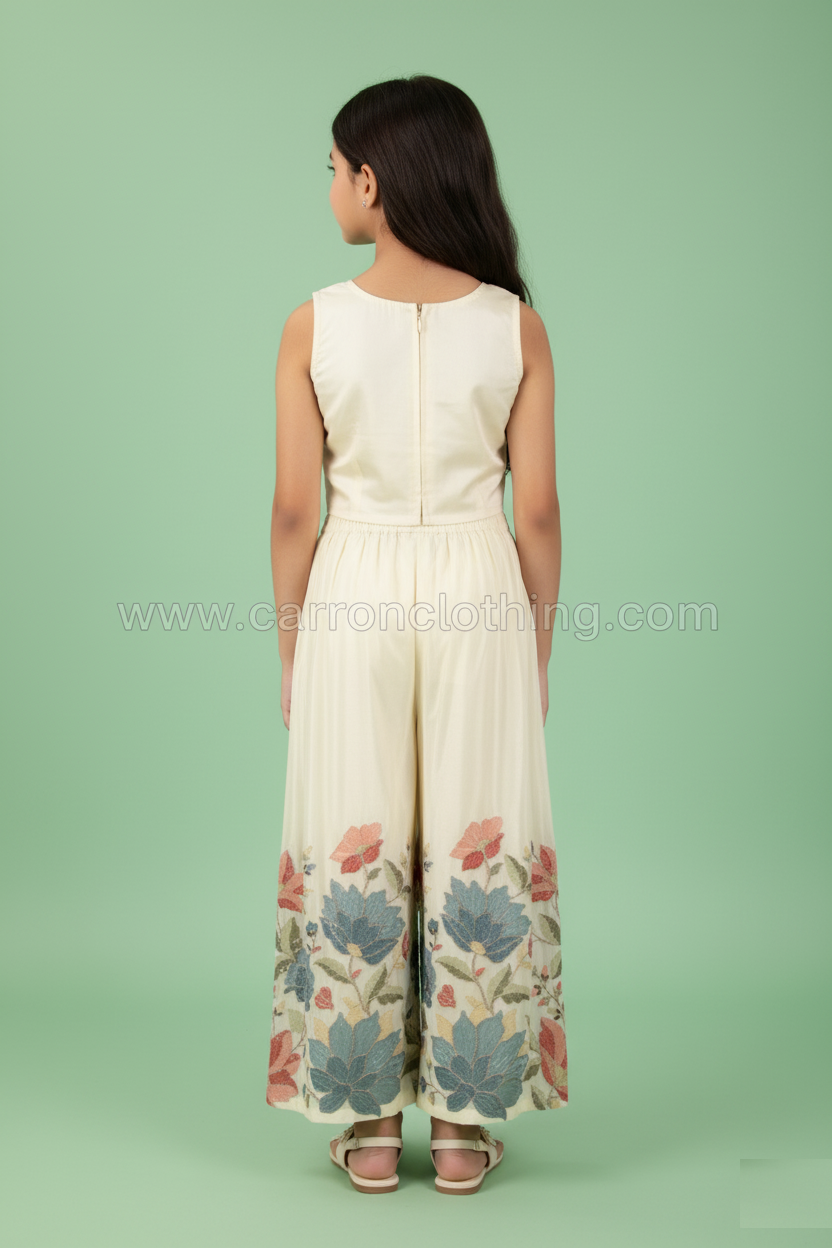 Cream Colour Plazo Set(GE-GPZS_6712)