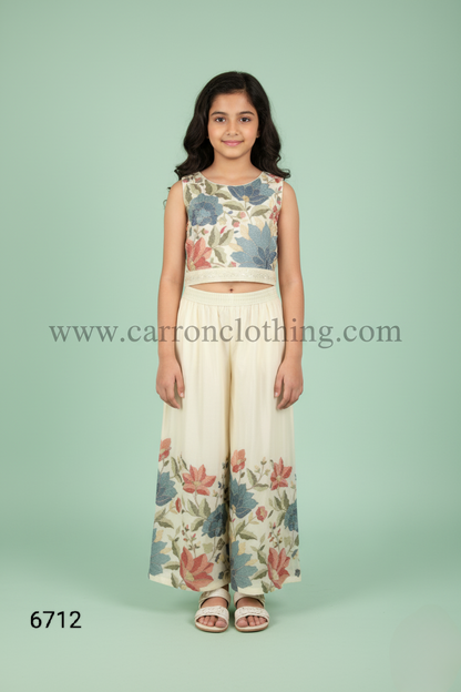 Cream Colour Plazo Set(GE-GPZS_6712)