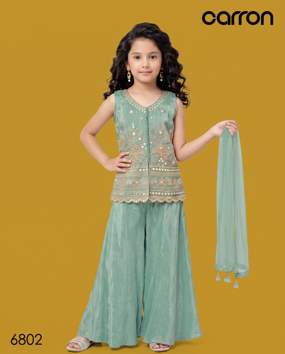 Mint Green Colour Plazo Set(GE-GPZS_6802)
