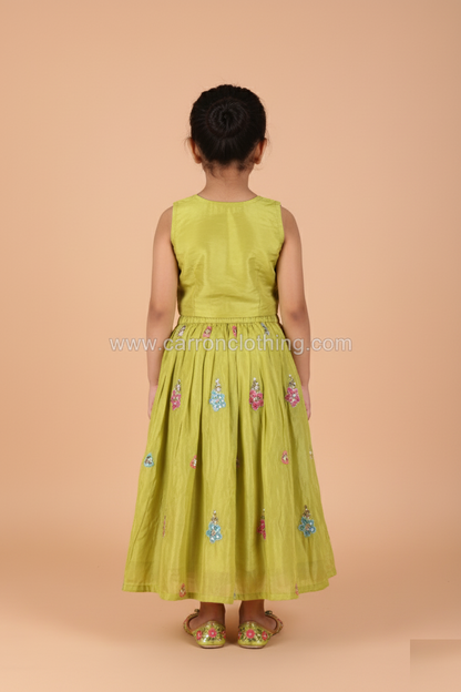 Green Colour Ghaghra Choli(GE-GGHC_6803)