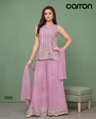 Lilac Colour Plazo Set(GE-GPZS_7199)