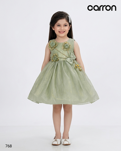 Sage Green Colour Party Frock(GE-GFRP_768)