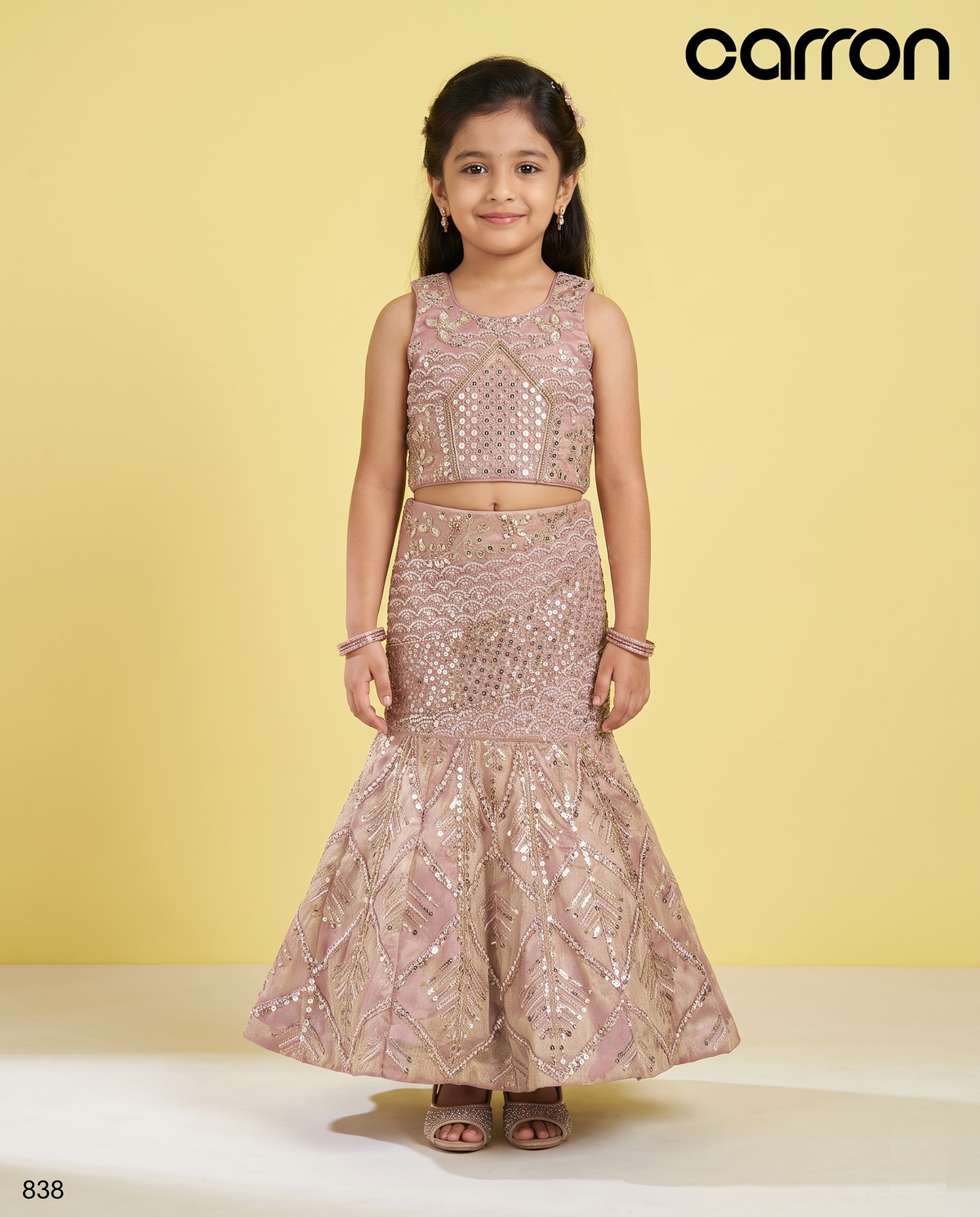 Dusty Rose Colour Ghaghra Choli(GE-GGHC_838)
