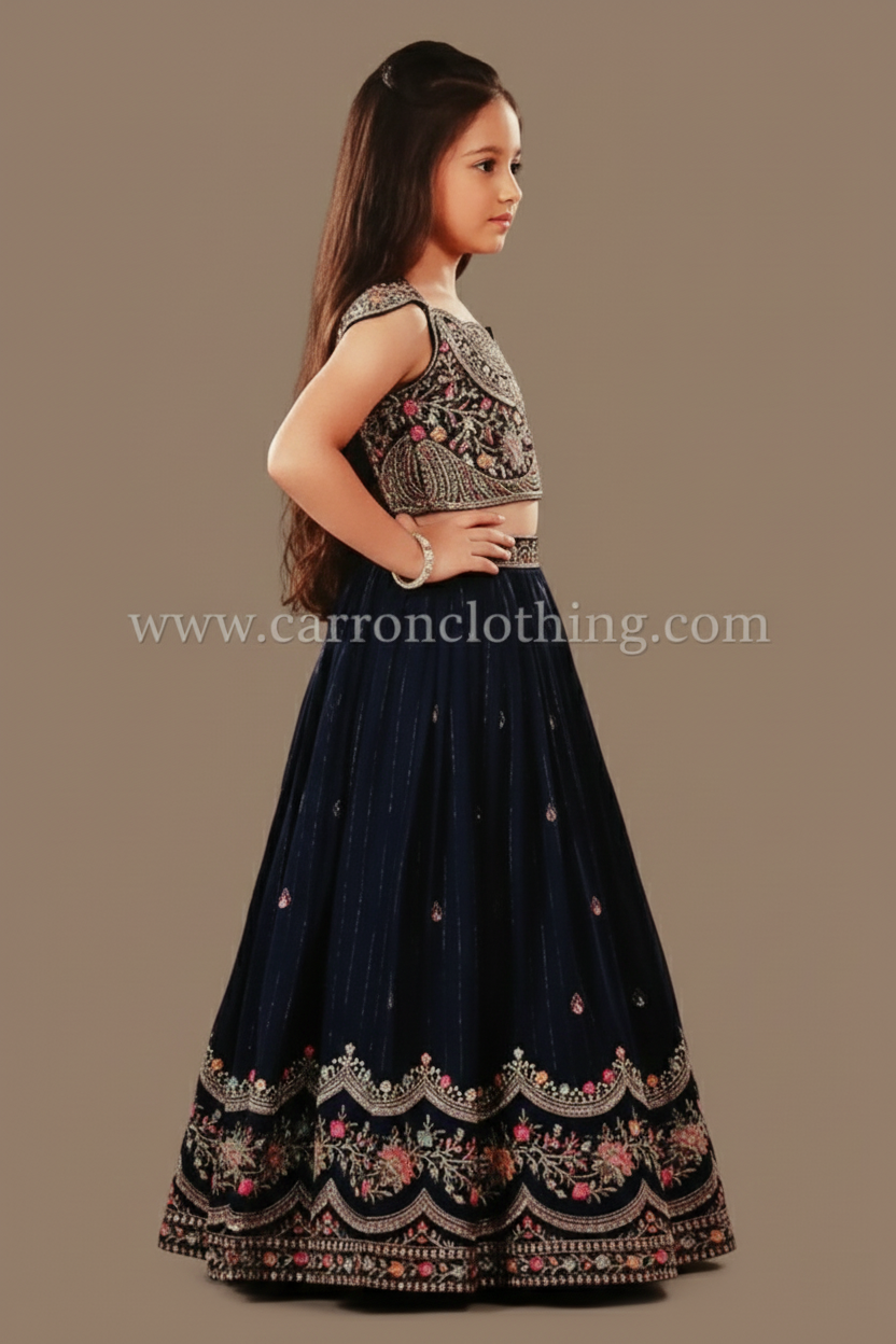 Blue Colour Ghaghra Choli(GE-GGHC_993)