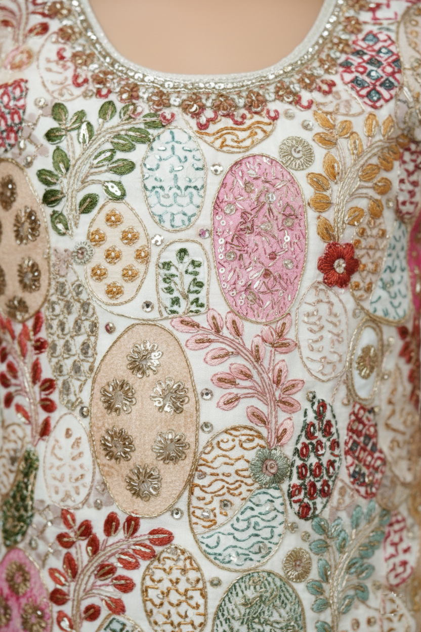 Cream Colour Chudidar(GE-GCHU_1010)