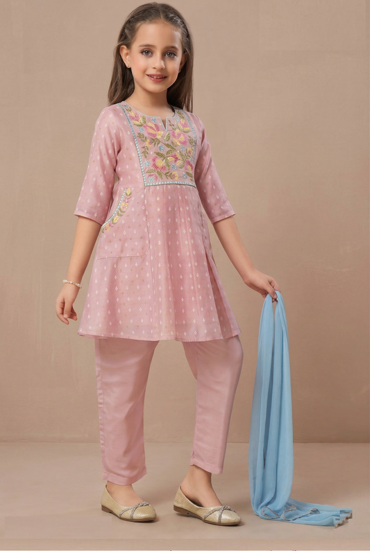Onion Pink Colour Chudidar(GE-GCHU_1306)