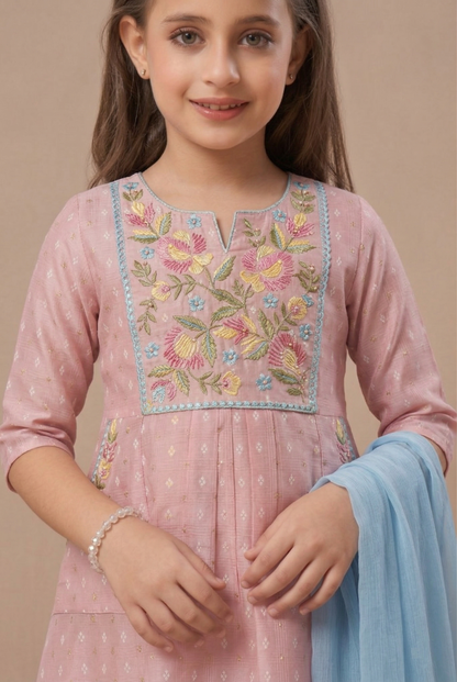 Onion Pink Colour Chudidar(GE-GCHU_1306)