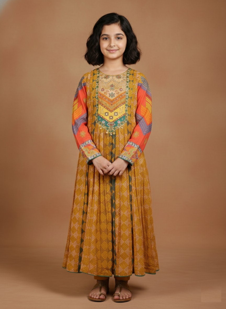 Mustard Colour Chudidar(GE-GCHU_4873)