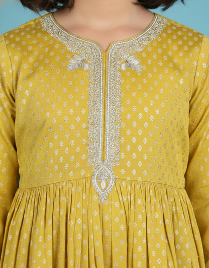 Yellow Colour Chudidar(GE-GCHU_4886)