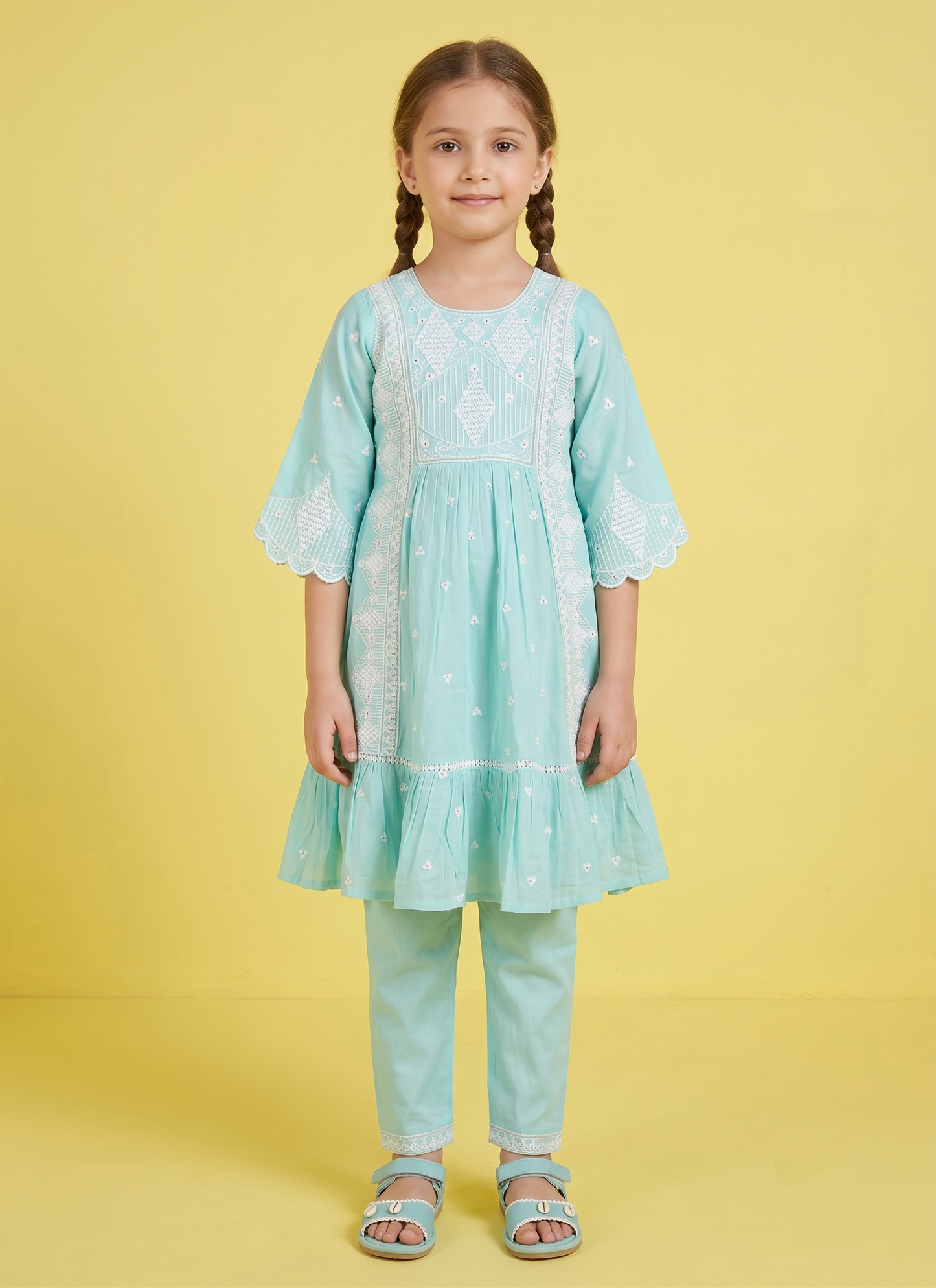 Sea Green Colour Chudidar(GE-GCHU_7129)