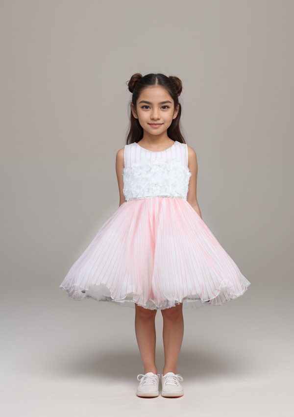 Peach Colour Party Frock(GE-GFRP_029)