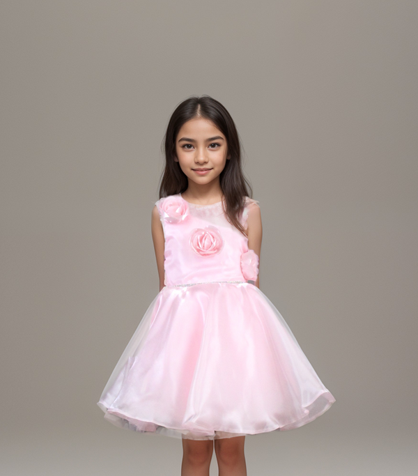 Pink Colour Party Frock(GE-GFRP_1154)