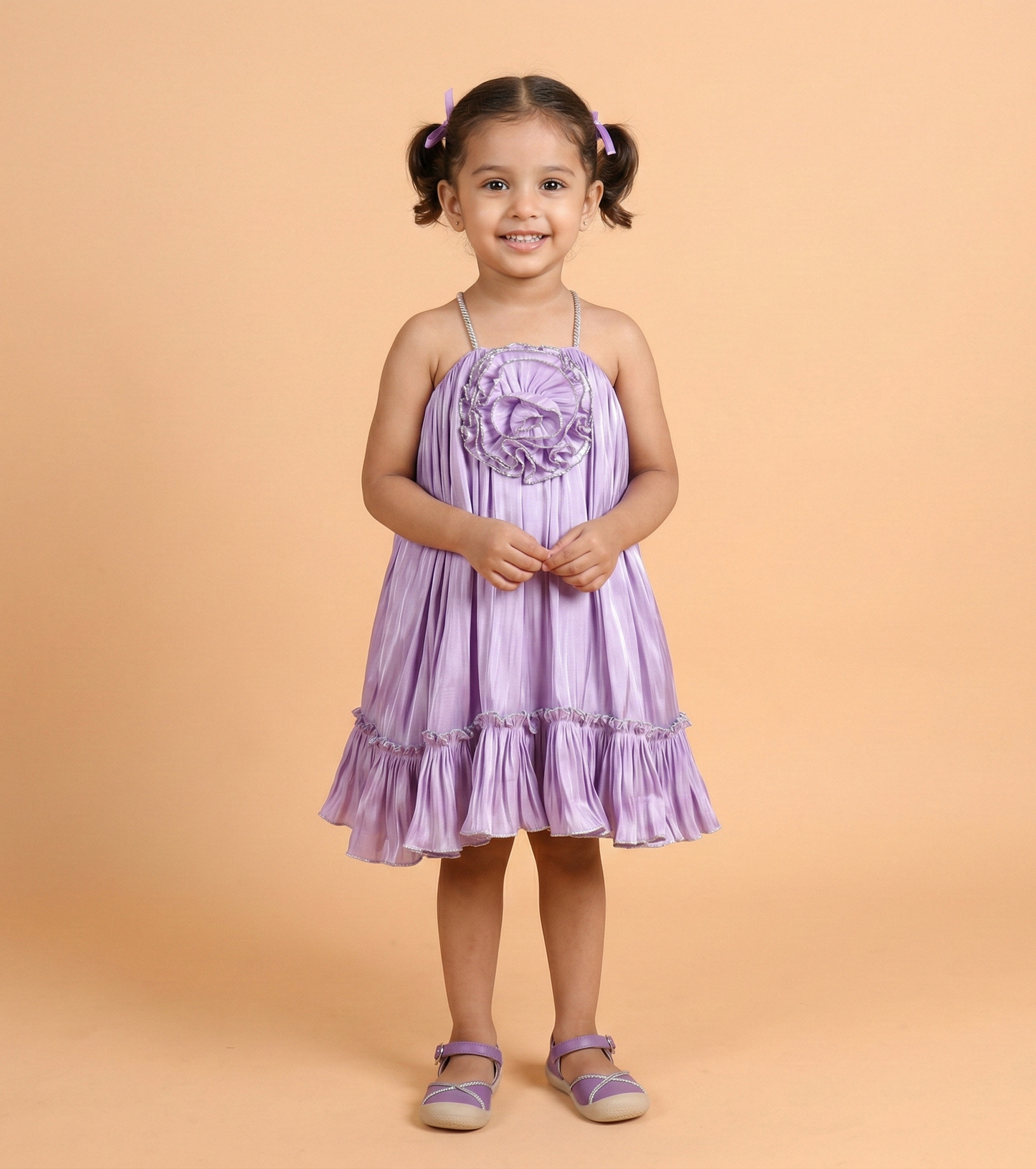 Lavender Colour Party Frock(GE-GFRP_1326)