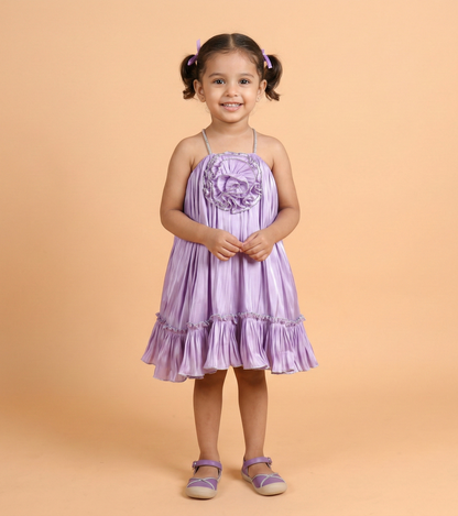 Lavender Colour Party Frock(GE-GFRP_1326)