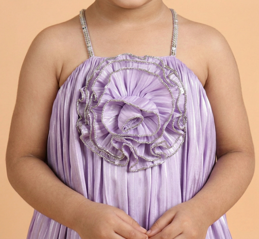Lavender Colour Party Frock(GE-GFRP_1326)