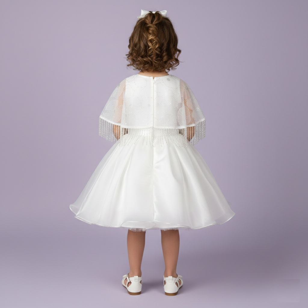 White Colour Party Frock(GE-GFRP_14026)