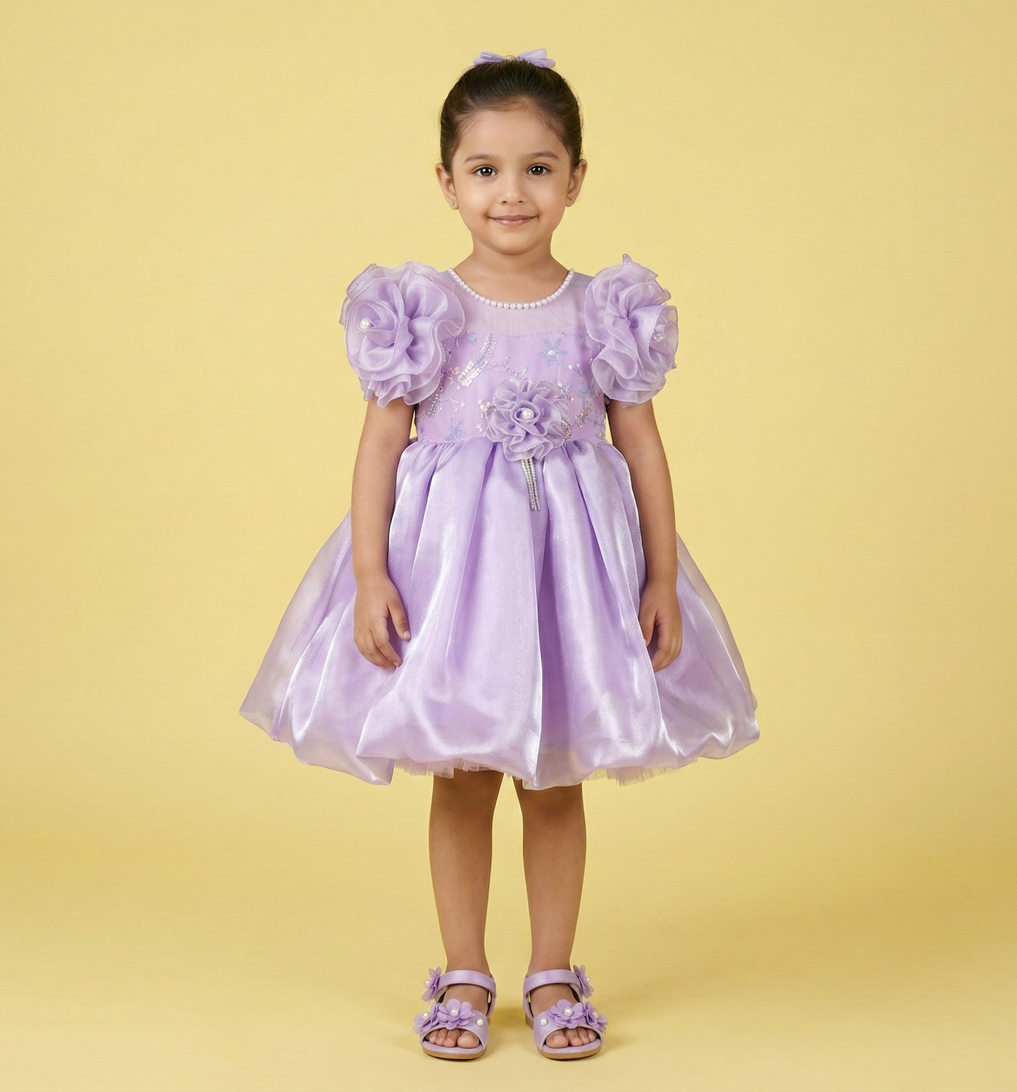 Purple Colour Party Frock(GE-GFRP_325)