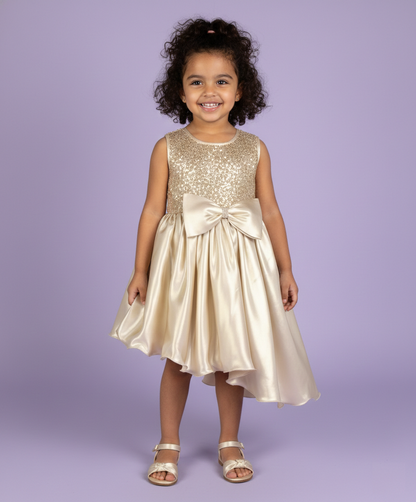 Gold Colour Party Frock(GE-GFRP_3449)