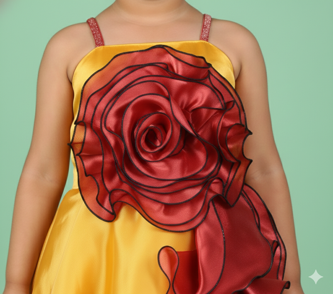 Yellow Colour Party Frock(GE-GFRP_3460)