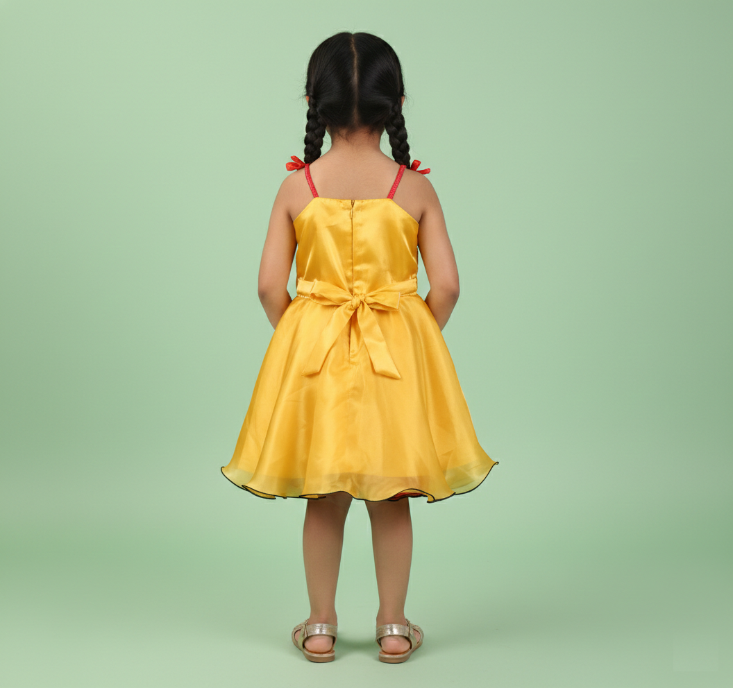 Yellow Colour Party Frock(GE-GFRP_3460)