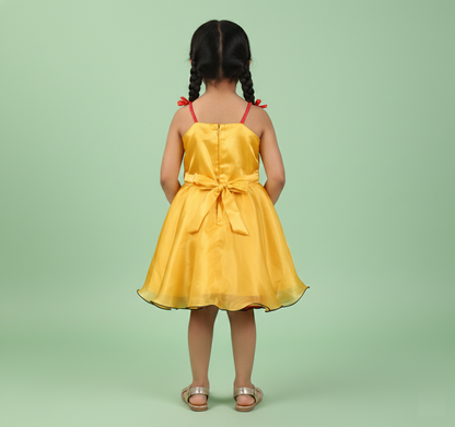 Yellow Colour Party Frock(GE-GFRP_3460)