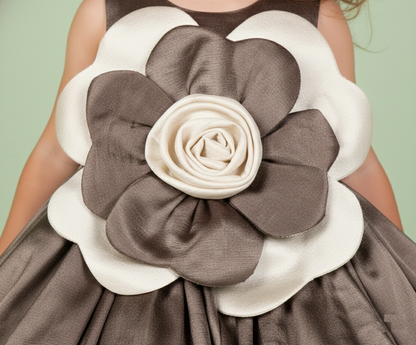 Mocha Brown Colour Party Frock(GE-GFRP_466)