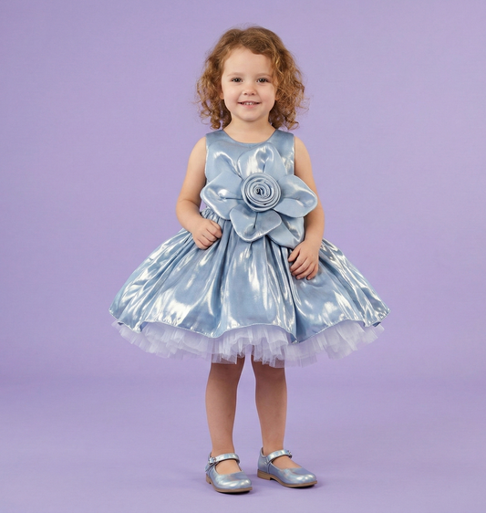 Blue Colour Party Frock(GE-GFRP_469)