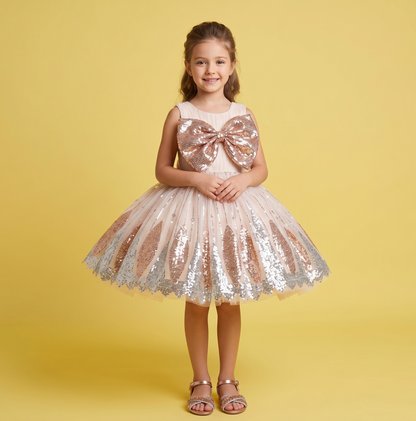 Chickoo Colour Party Frock(GE-GFRP_492)