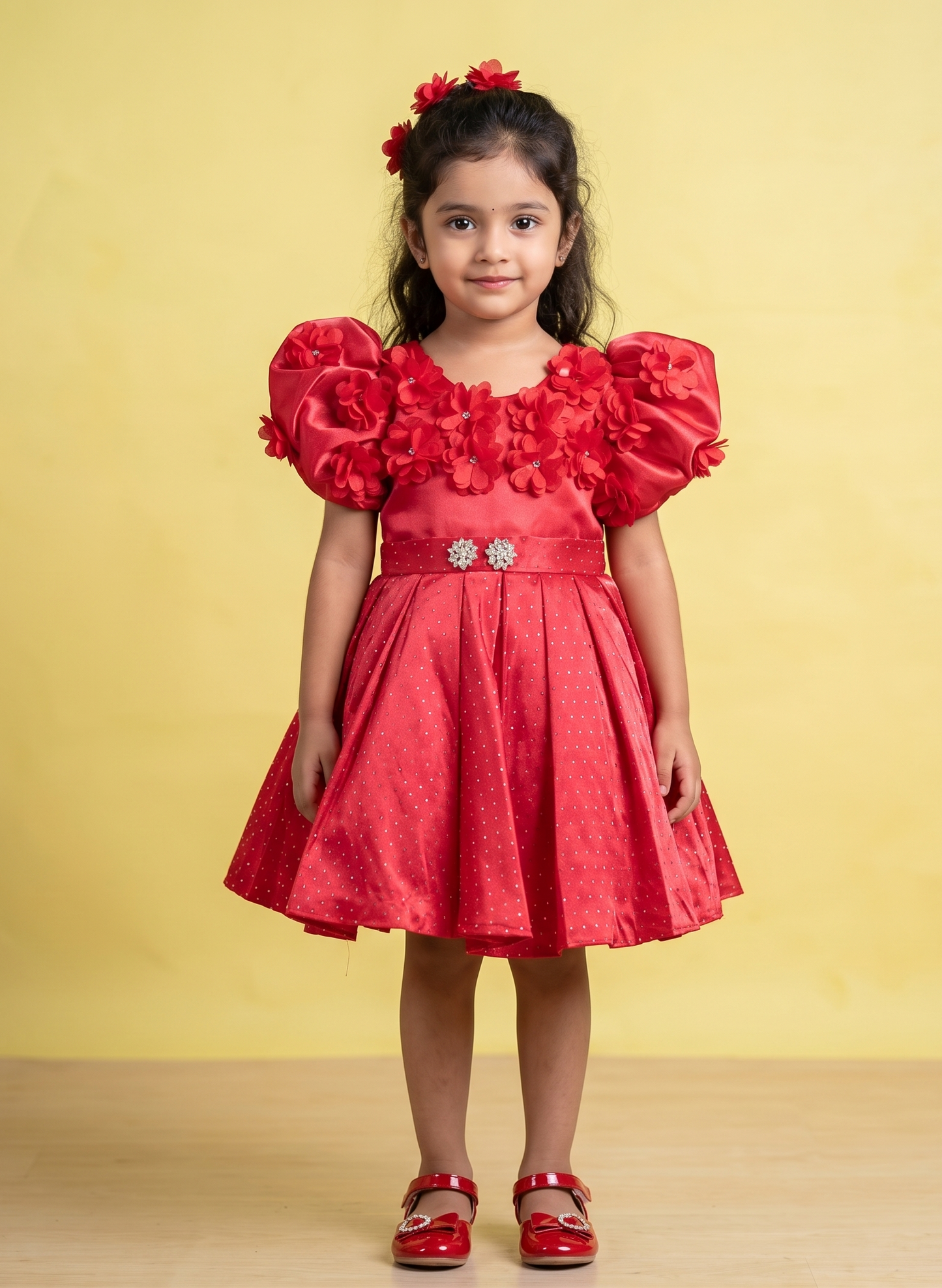 Cherry Colour Party Frock(GE-GFRP_71059)