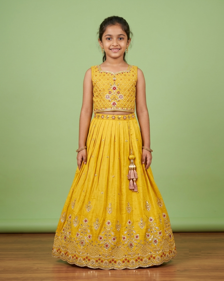 Gold Colour Ghaghra Choli(GE-GGHC_1018)