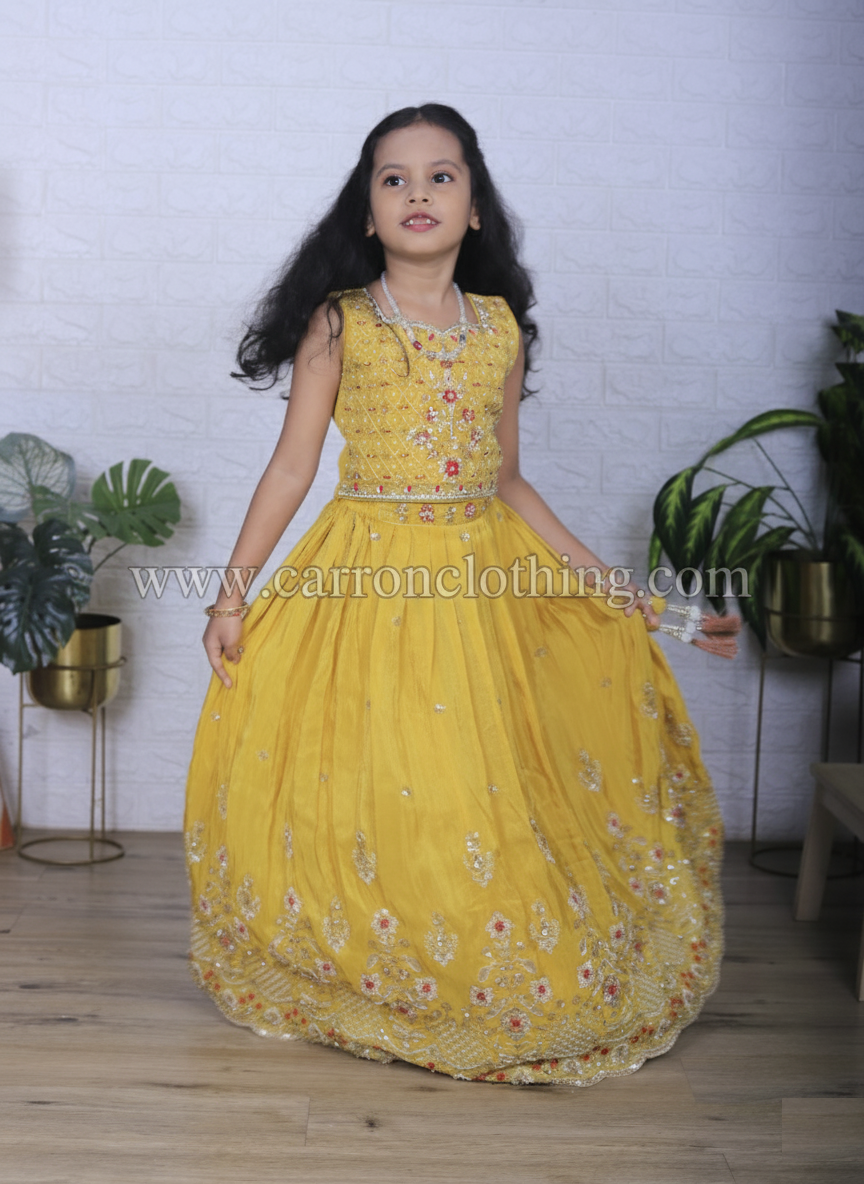 Gold Colour Ghaghra Choli(GE-GGHC_1018)