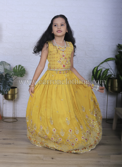 Gold Colour Ghaghra Choli(GE-GGHC_1018)