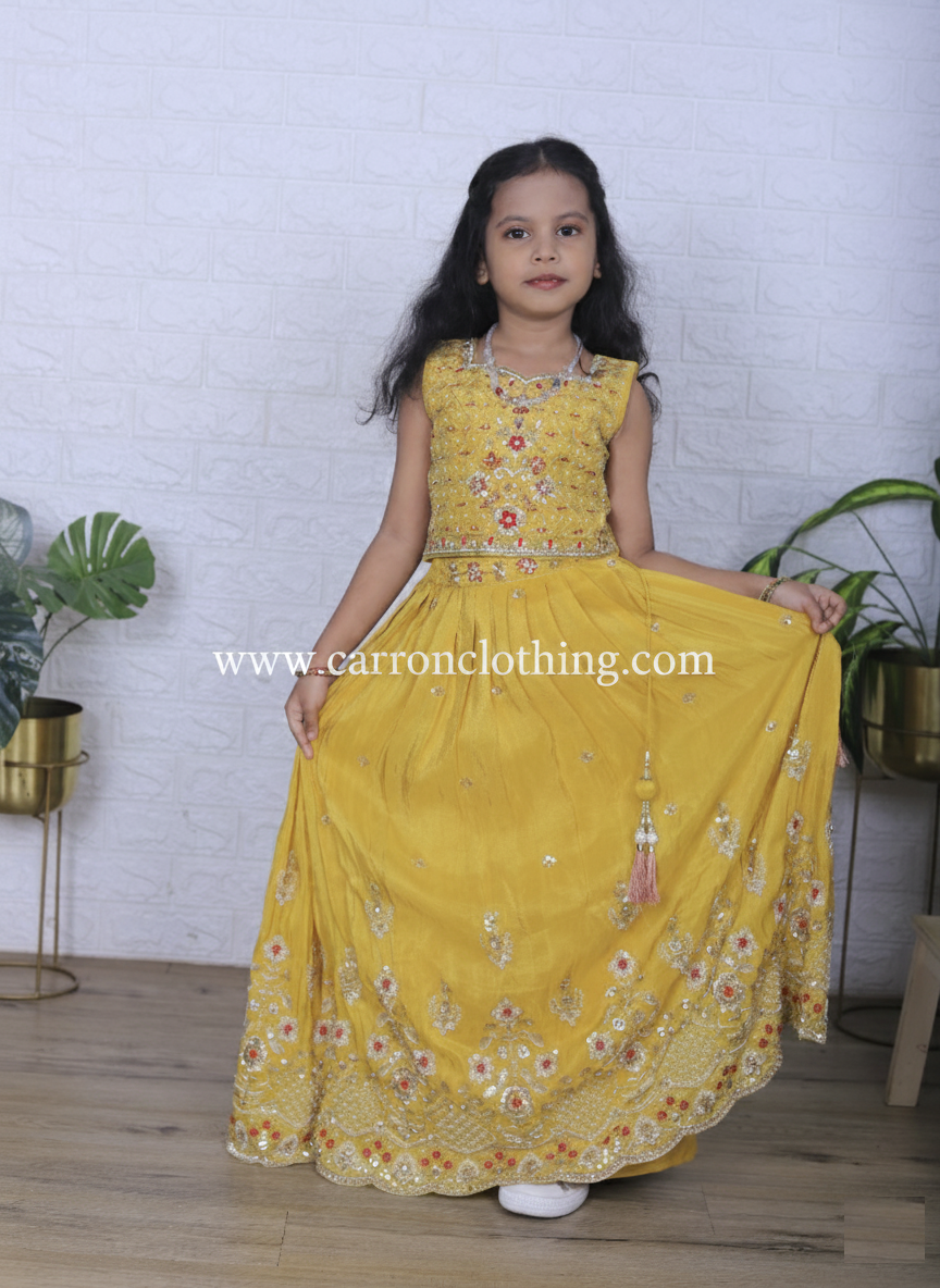 Gold Colour Ghaghra Choli(GE-GGHC_1018)