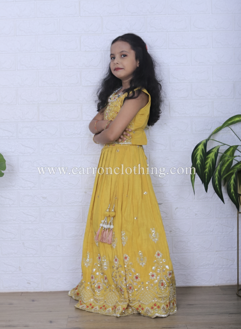 Gold Colour Ghaghra Choli(GE-GGHC_1018)