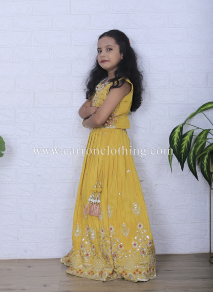 Gold Colour Ghaghra Choli(GE-GGHC_1018)