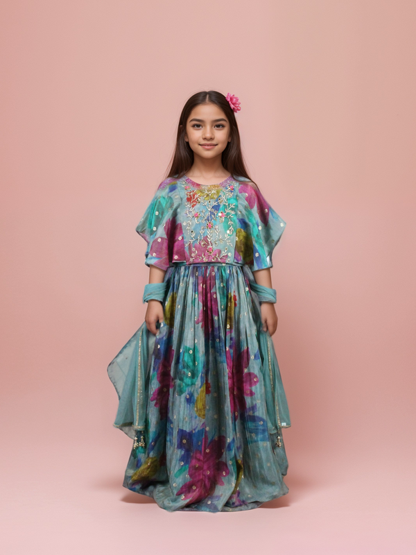 Multi Colour Ghaghra Choli(GE-GGHC_1107)