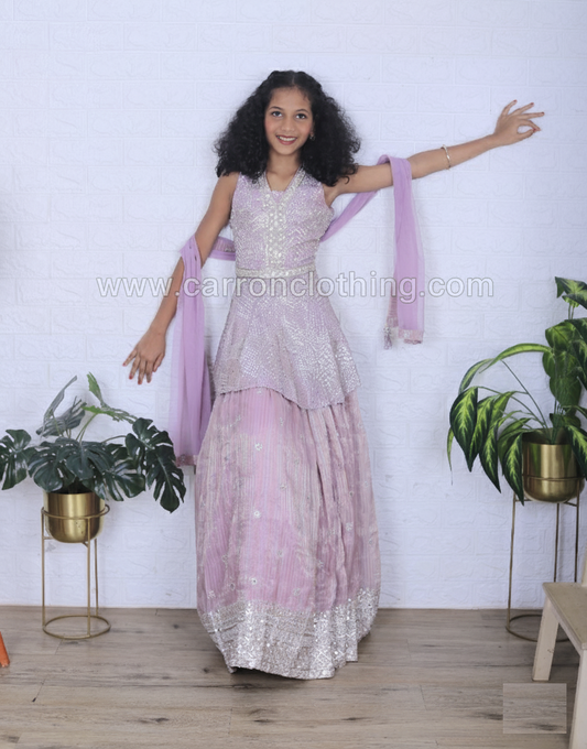 Purple Colour Ghaghra Choli(GE-GGHC_1226)